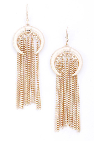Hook Moon Drop Earrings With Layers 6BAH8